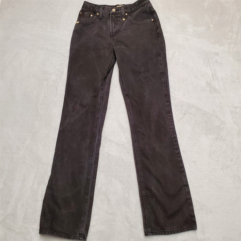 Vintage Rockies Jeans Womens 6 Long Black Denim Relaxed Fit Denim Natural Rise
